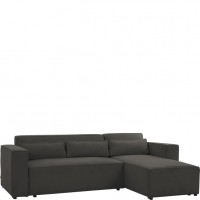 Stūra dīvāns CASTEL, Melns Stūra dīvāns CASTEL, Melns